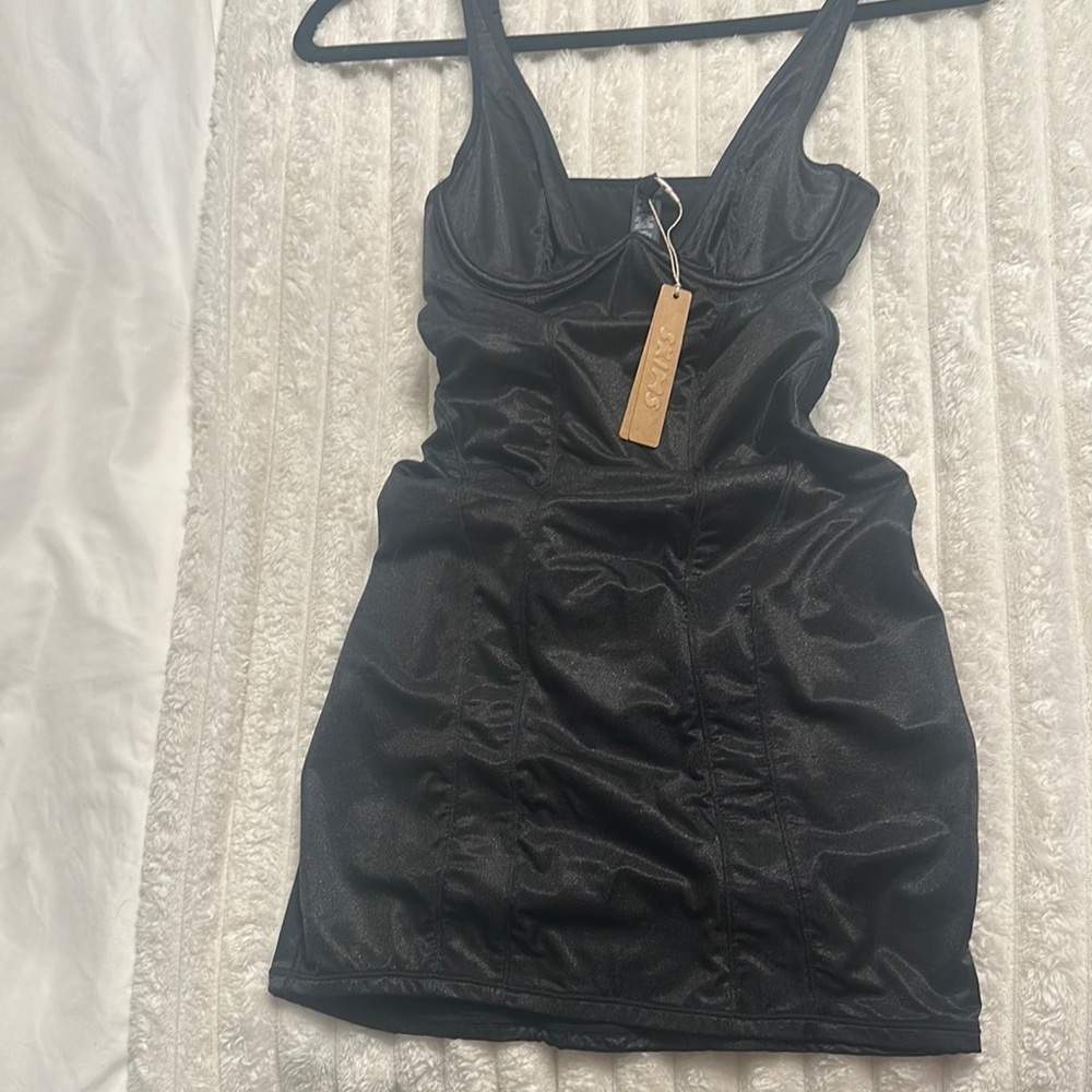 Black Satin Mini Dress SKIMS